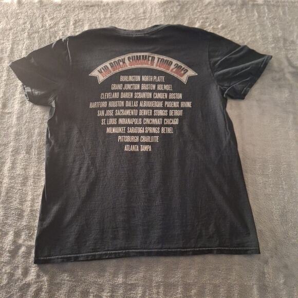 Kid Rock 2013 "Best Night Ever" Concert Tour T-Shirt Medium Black Double-Sided - Picture 5 of 8